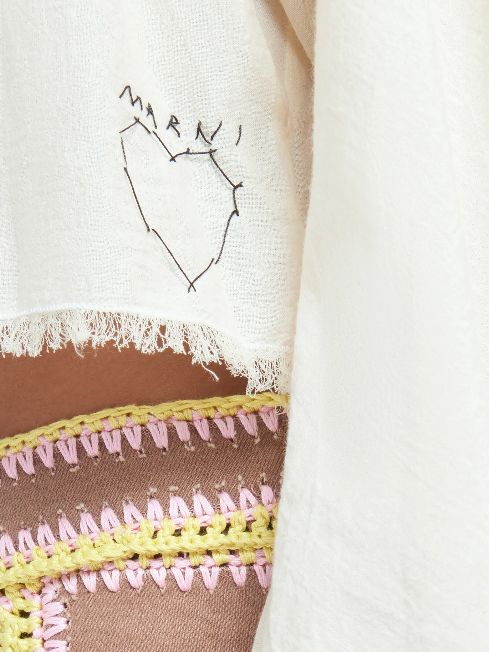Tops & T-Shirts>Marni Light Beige Organic Cheesecloth Blouse With Ties SILKWHITE