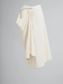Skirts>Marni Light Beige Organic Toile Skirt With Jacket Lapels STONEWHITE