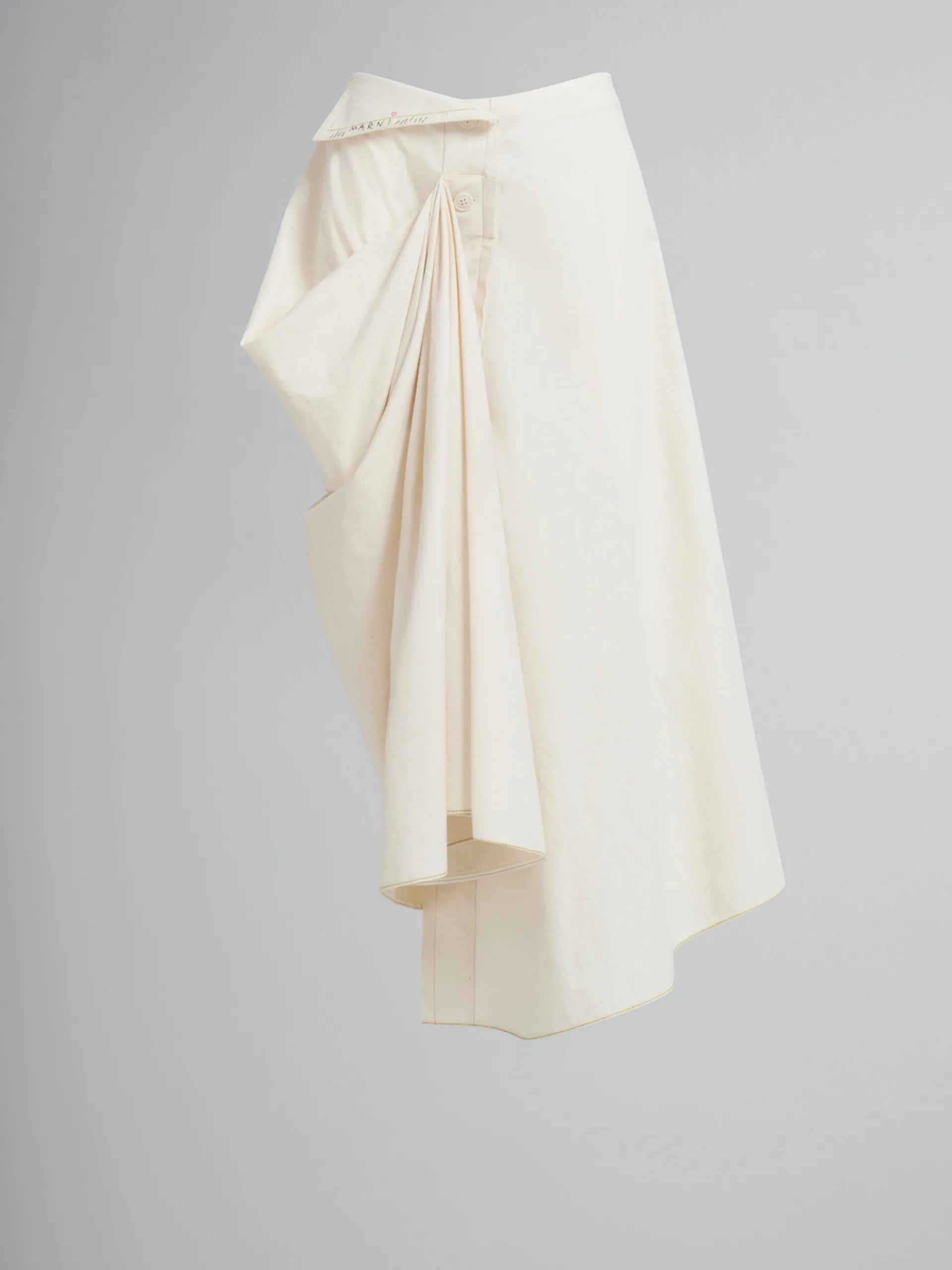 Skirts>Marni Light Beige Organic Toile Skirt With Jacket Lapels STONEWHITE