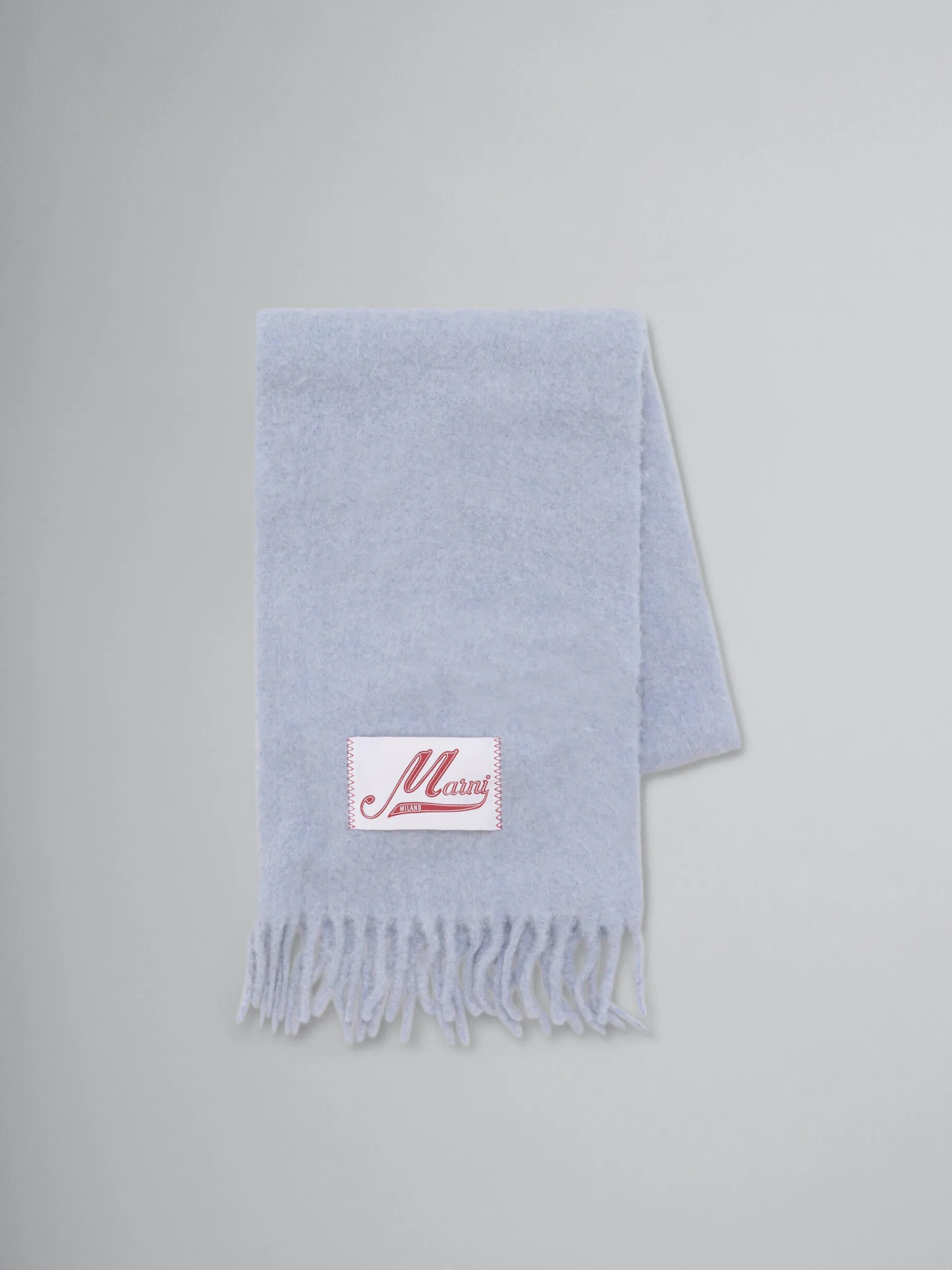 Scarves>Marni Light Blue Alpaca Scarf IRISBLUE
