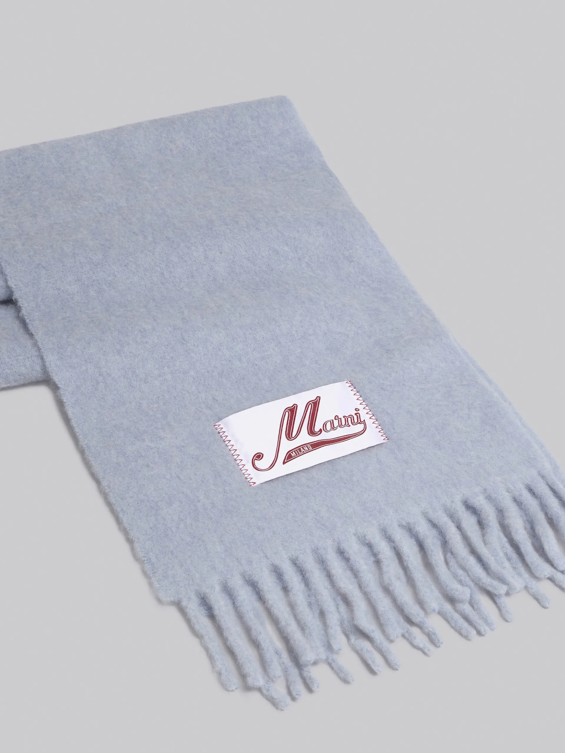 Scarves>Marni Light Blue Alpaca Scarf IRISBLUE