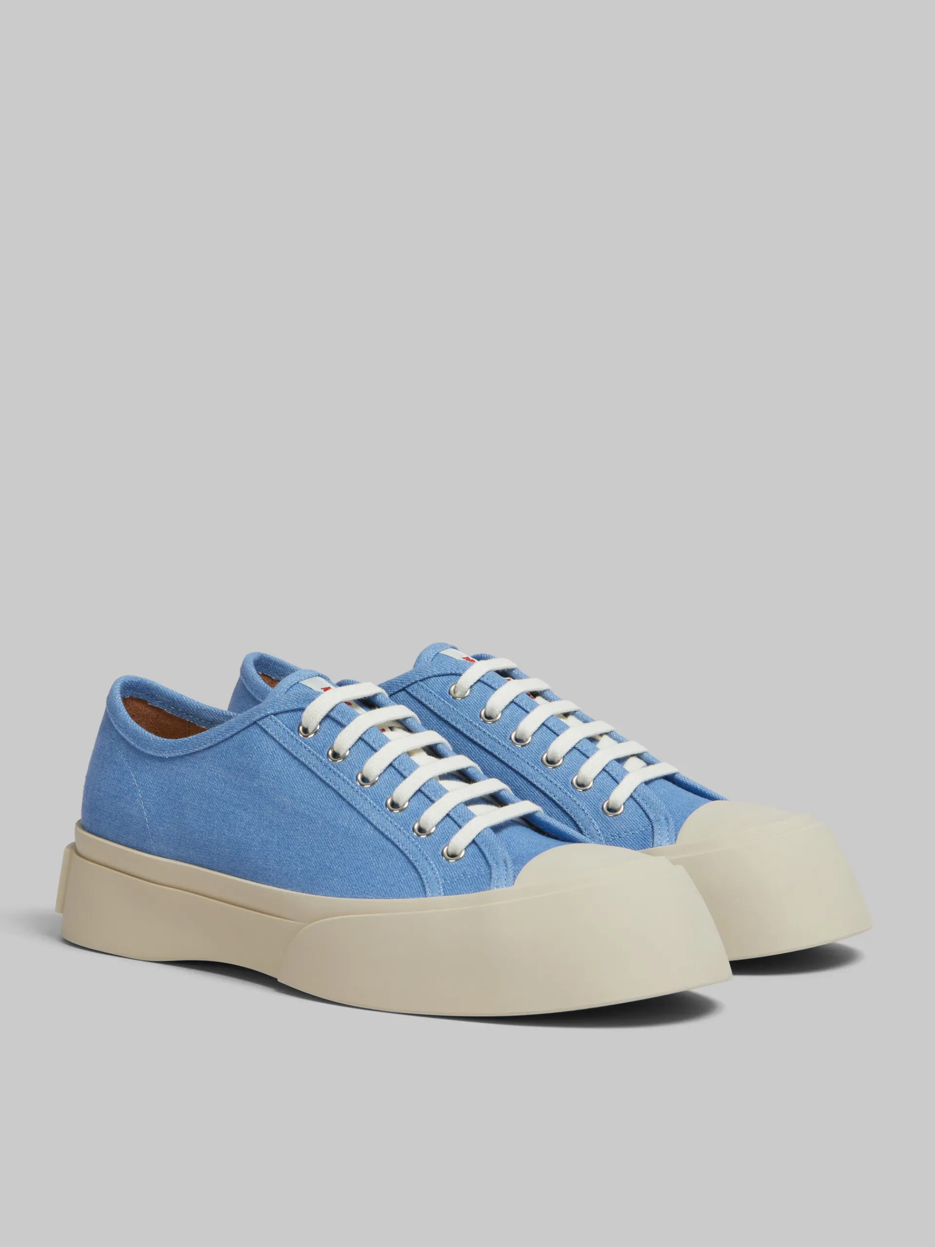 Sneakers>Marni Light Blue Denim Pablo Lace-up Sneaker LIGHTBLUE