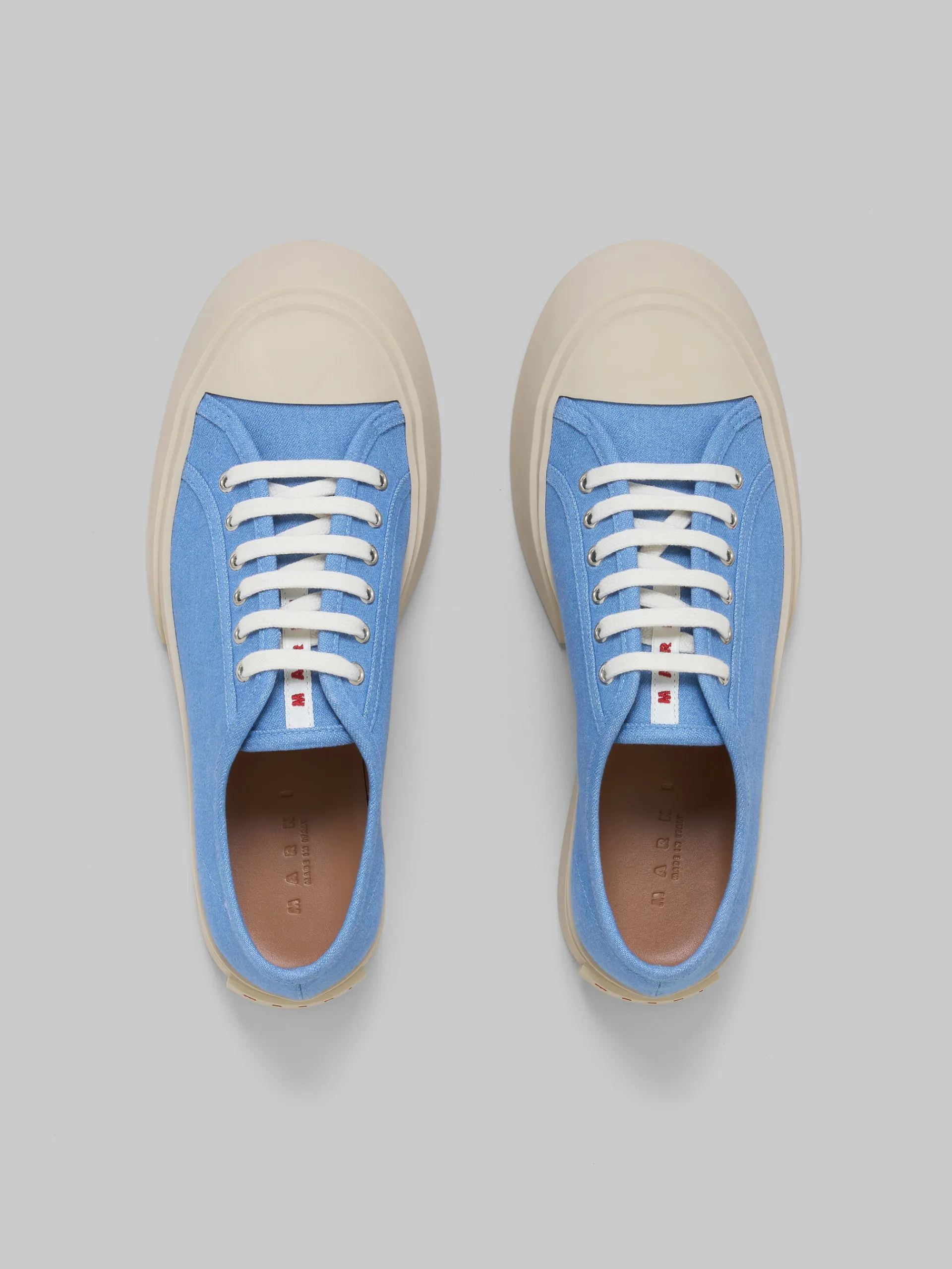 Sneakers>Marni Light Blue Denim Pablo Lace-up Sneaker LIGHTBLUE
