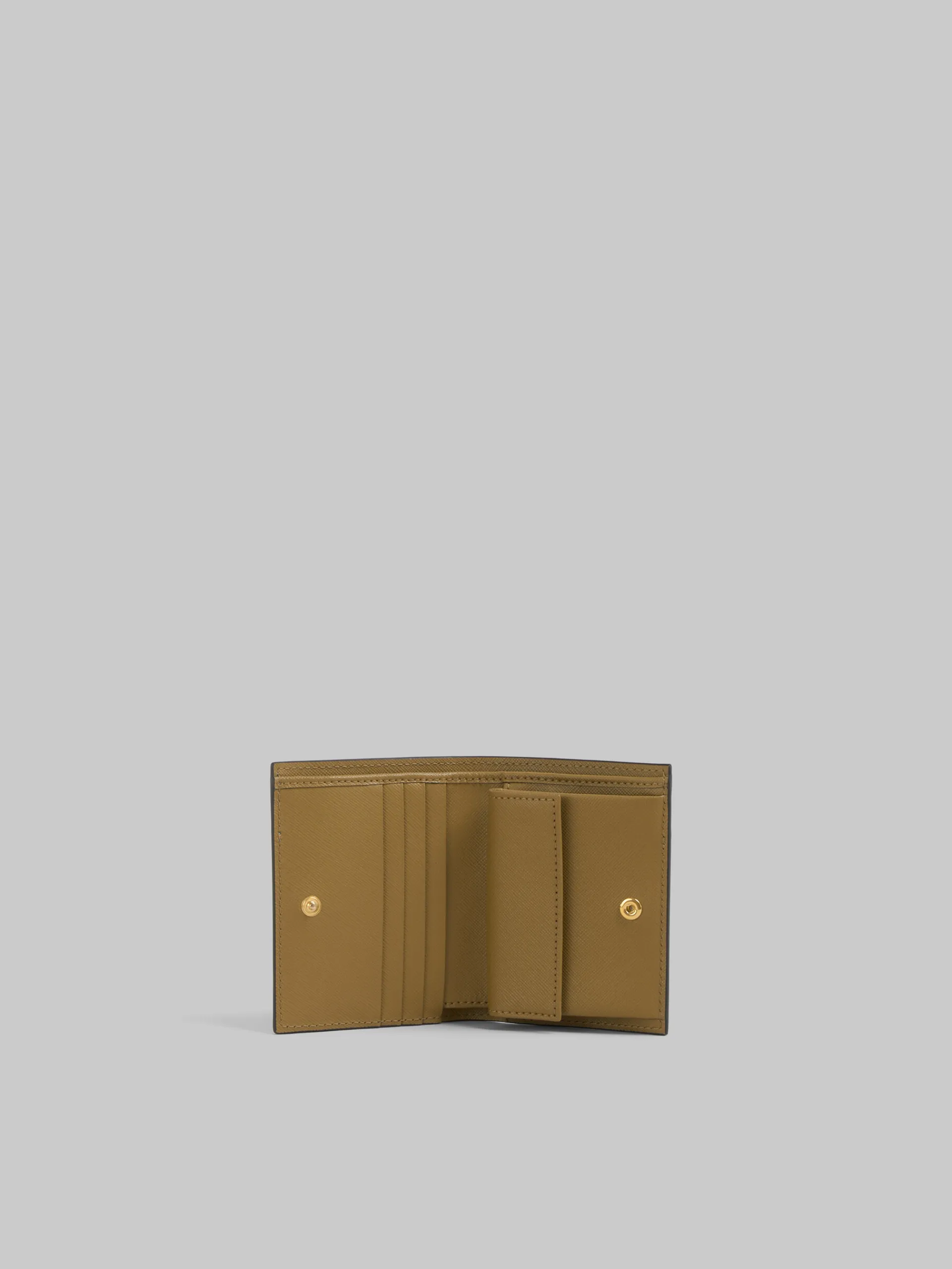 Wallets & Small Leather Goods>Marni Light Blue Dusty Pink And Green Saffiano Leather Bi-fold Wallet OPAL/QUARZ/THYME