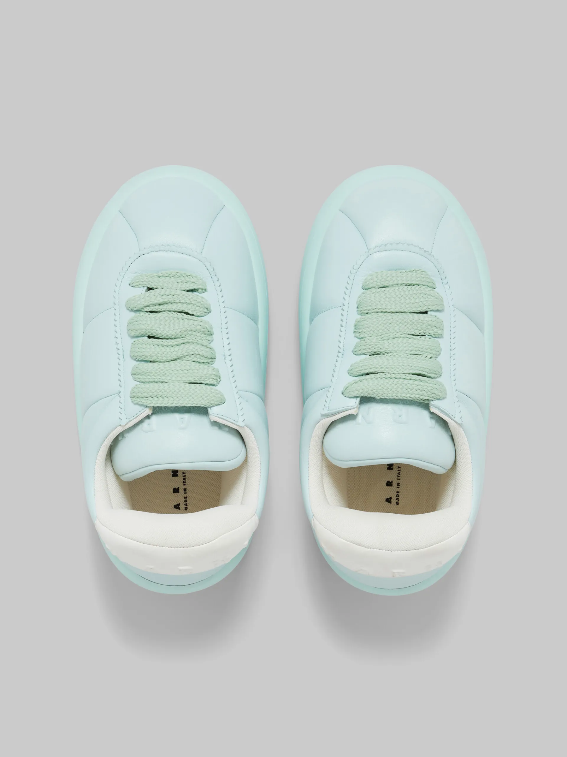 Sneakers>Marni Light Blue Leather BigFoot 2.0 Sneaker MINERAL ICE