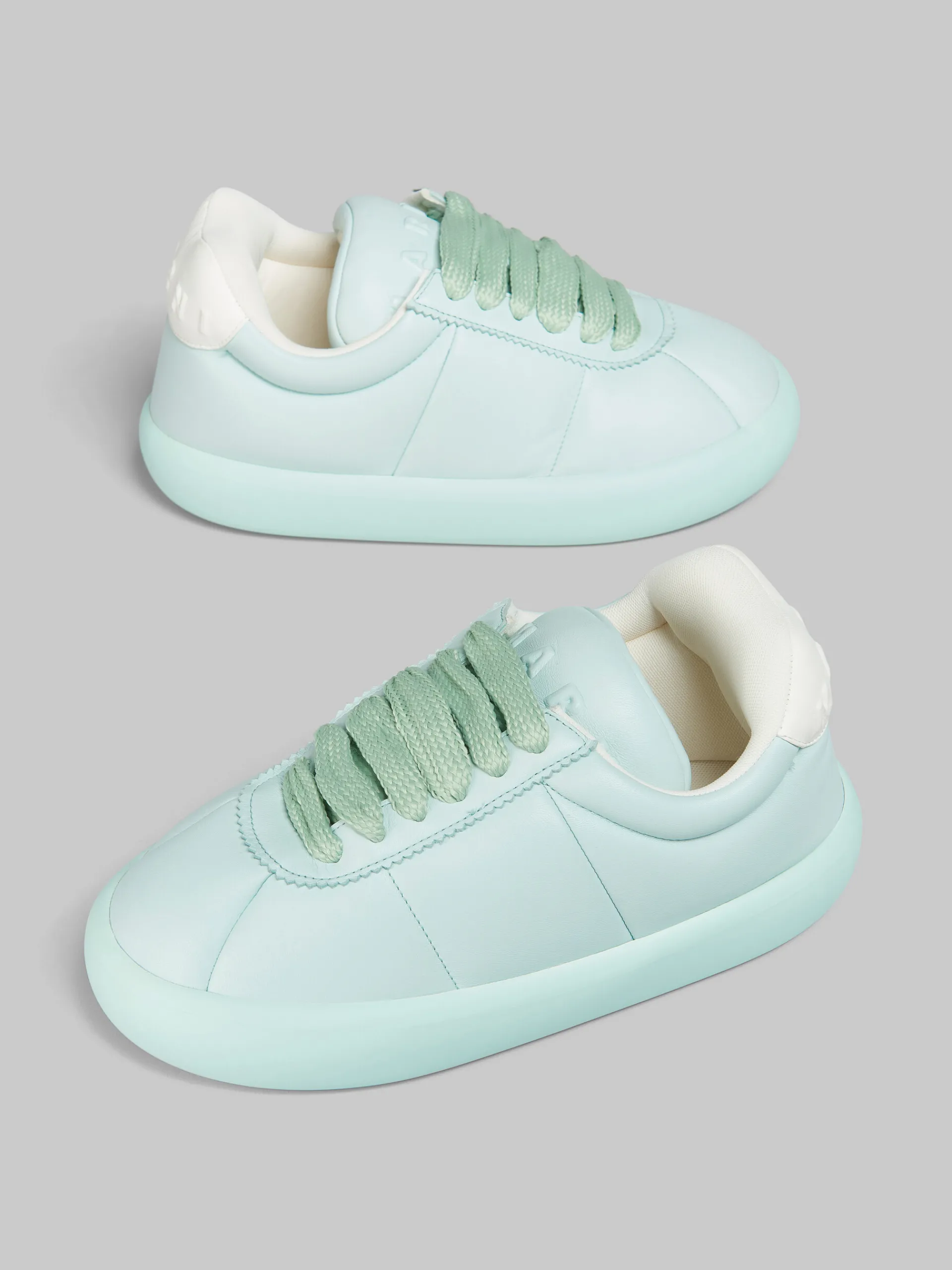 Sneakers>Marni Light Blue Leather BigFoot 2.0 Sneaker MINERAL ICE