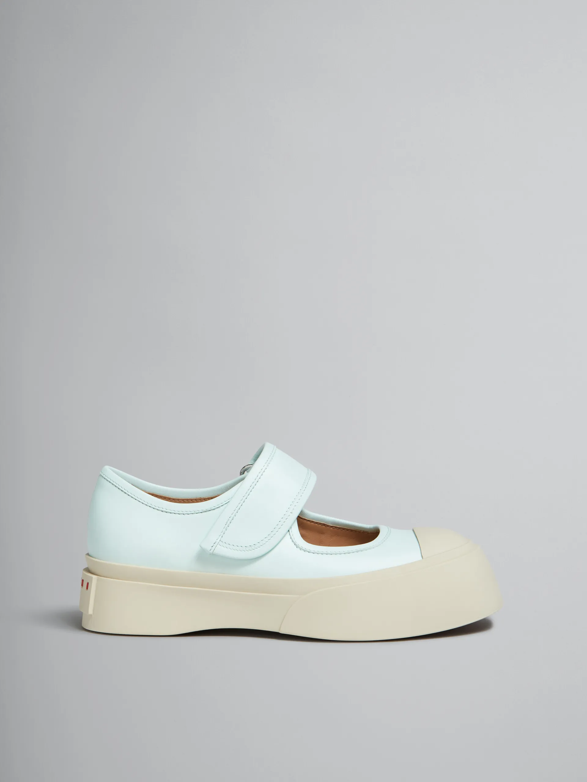 Sneakers | Pablo>Marni Light Blue Nappa Leather Mary Jane Sneaker MINERAL ICE