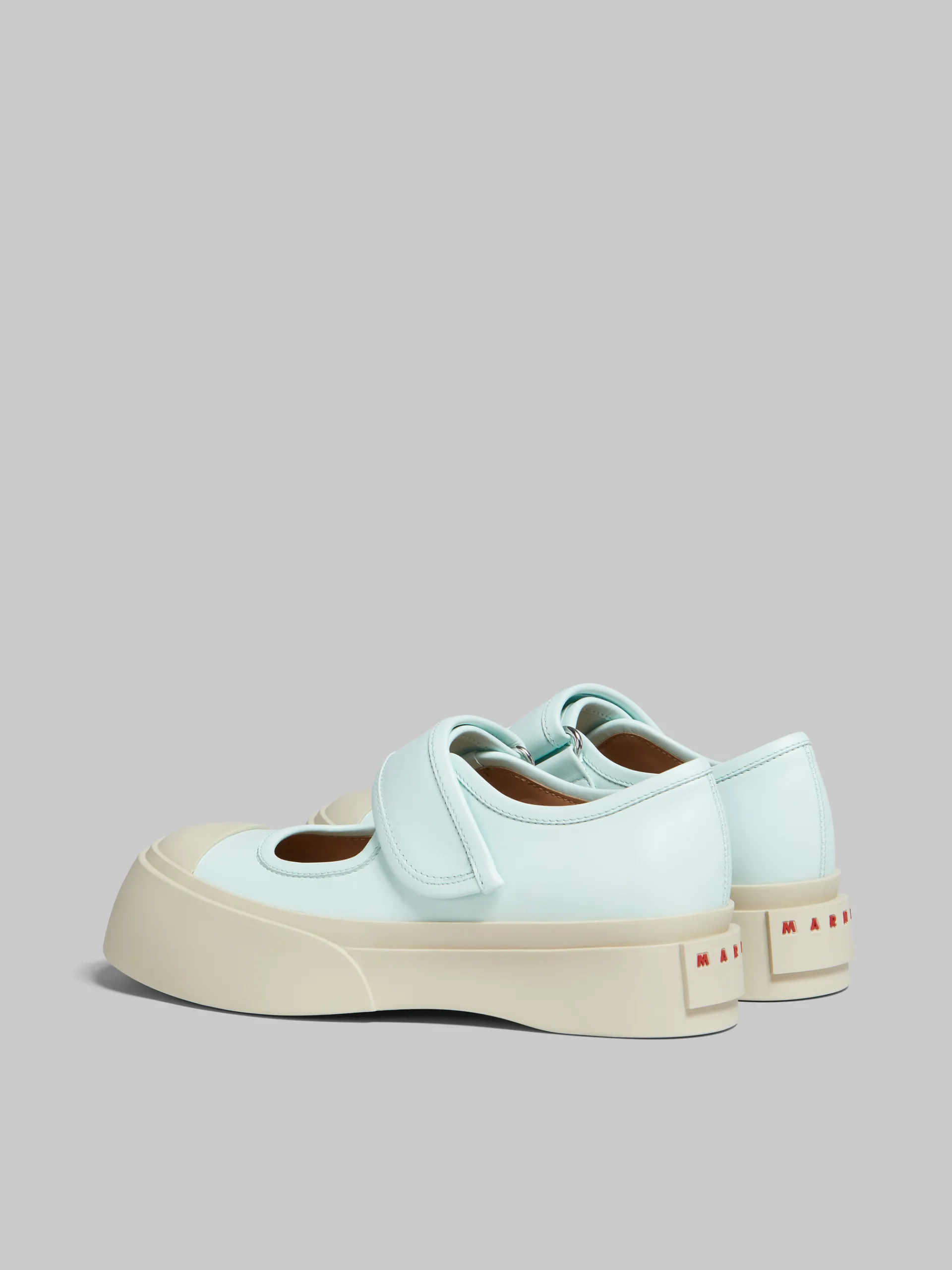 Sneakers | Pablo>Marni Light Blue Nappa Leather Mary Jane Sneaker MINERAL ICE