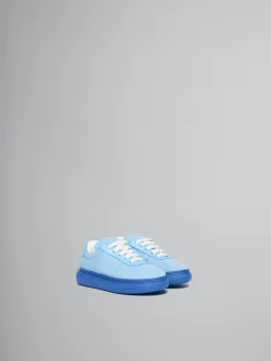 Kids>Marni Light Blue Padded Leather Sneaker SKY BLUE