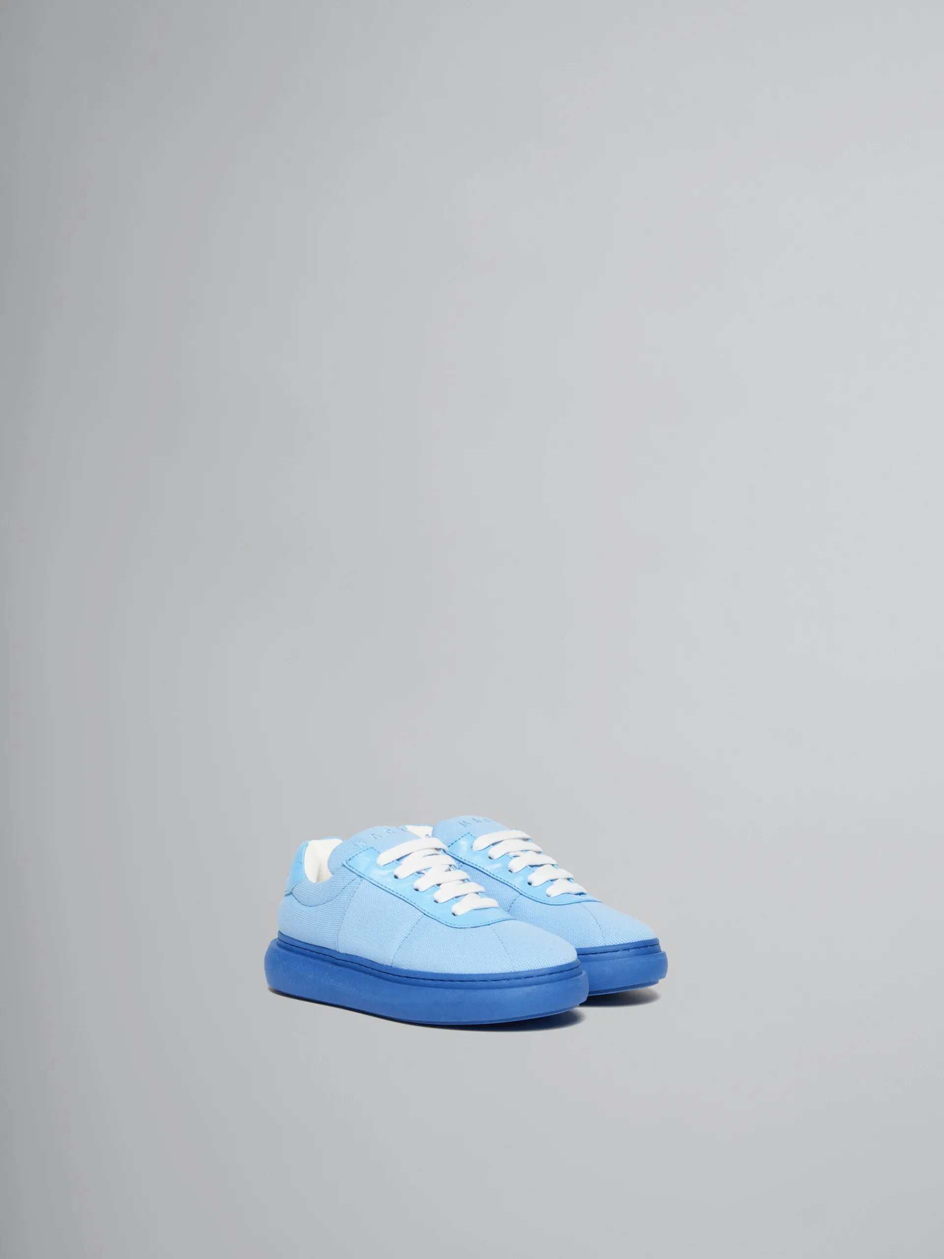 Kids>Marni Light Blue Padded Leather Sneaker SKY BLUE