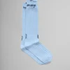 Socks>Marni Light Blue Ribbed Cotton Socks With Mending LIGHTBLUE