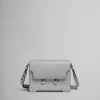 Trunkaroo Bag | Shoulder Bags>Marni Light Grey Leather Trunkaroo Medium Shoulder Bag ATMOSPHERE
