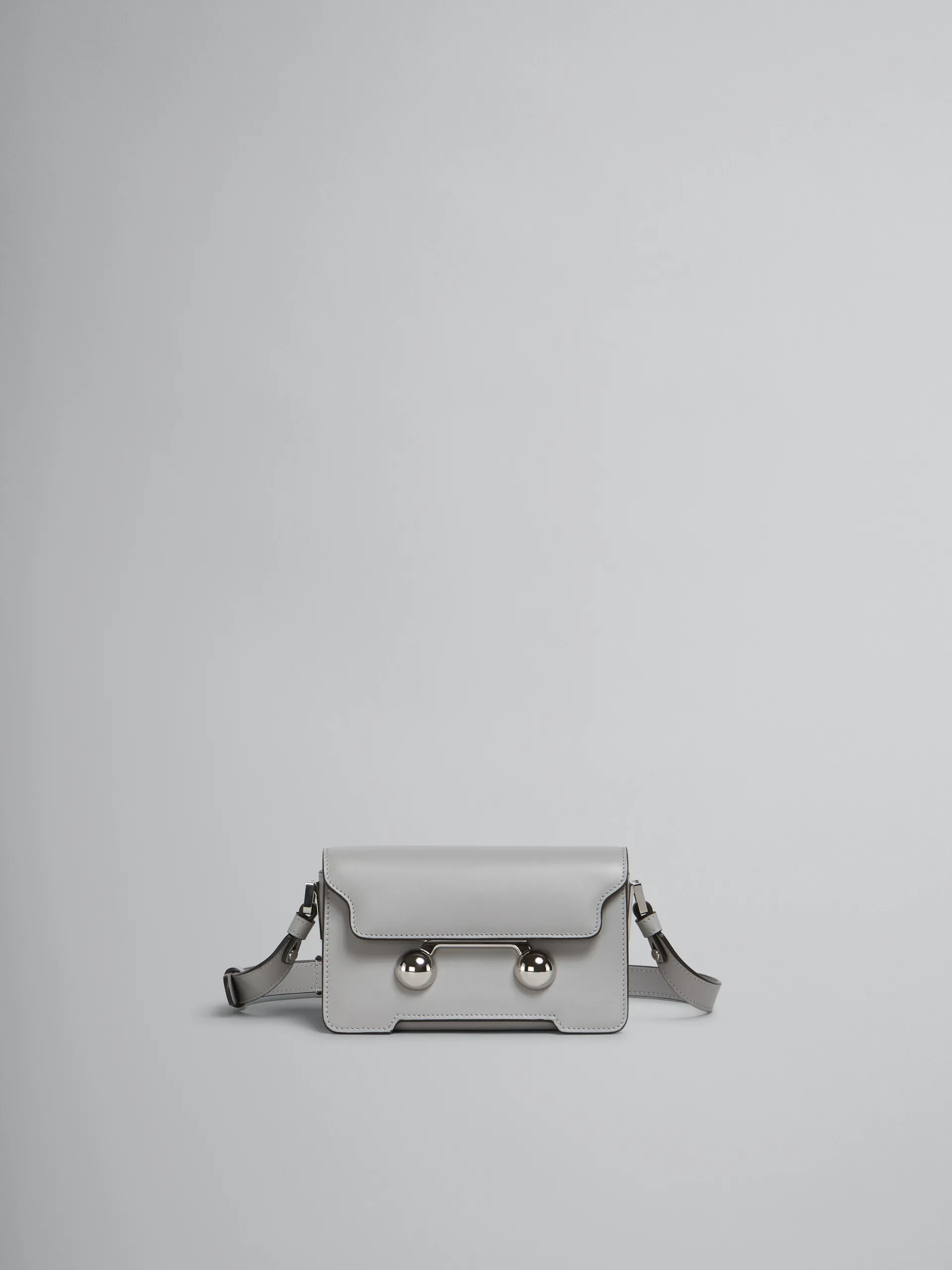 Trunkaroo Bag | Shoulder Bags>Marni Light Grey Leather Trunkaroo Mini Shoulder Bag ATMOSPHERE