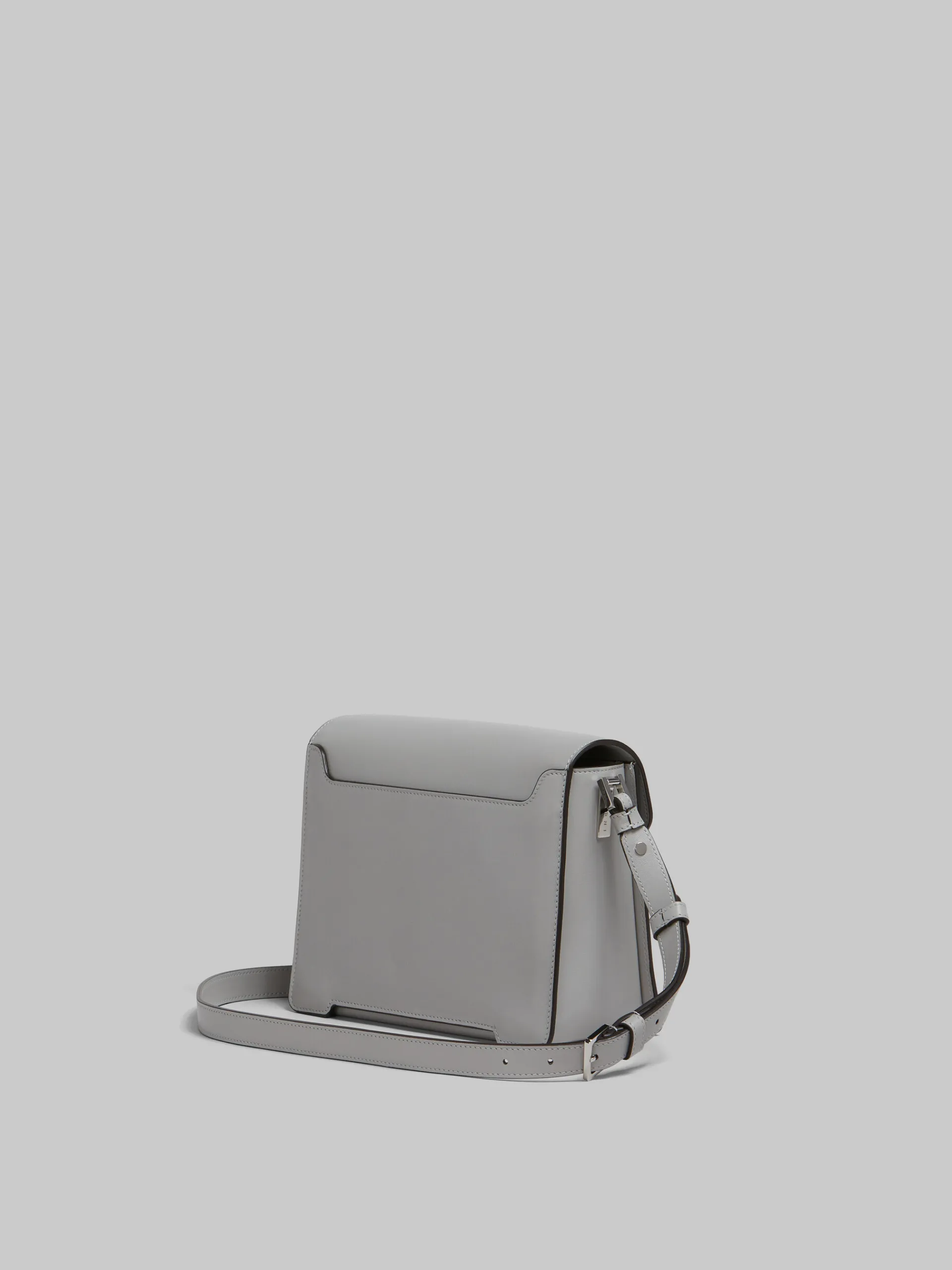 Trunkaroo Bag | Shoulder Bags>Marni Light Grey Leather Trunkaroo Medium Shoulder Bag ATMOSPHERE