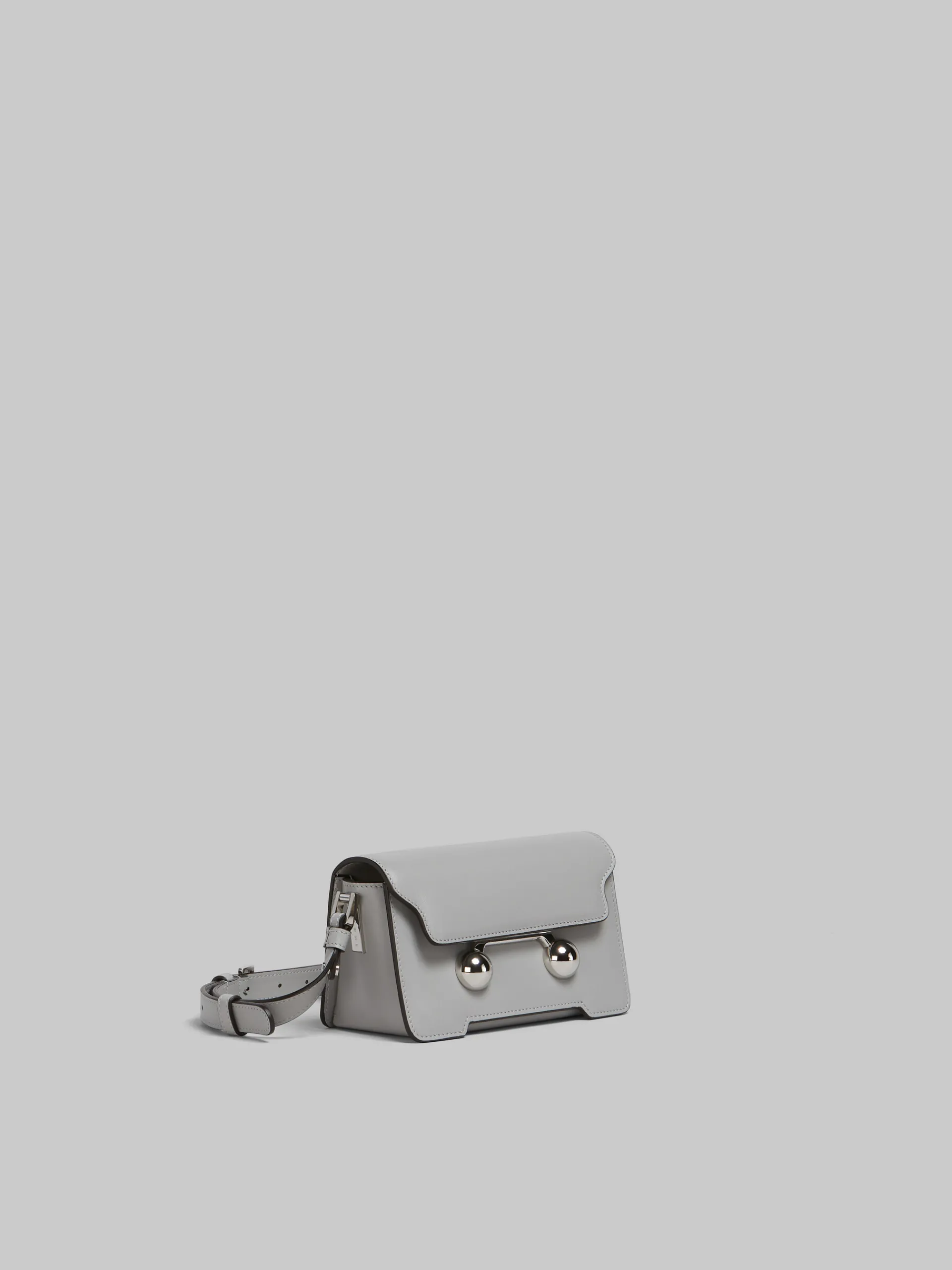 Trunkaroo Bag | Shoulder Bags>Marni Light Grey Leather Trunkaroo Mini Shoulder Bag ATMOSPHERE