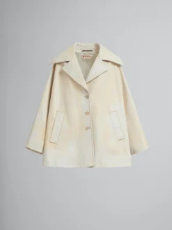 Coats & Jackets>Marni Light Yellow Leather Cape LIGHTTOPAZ