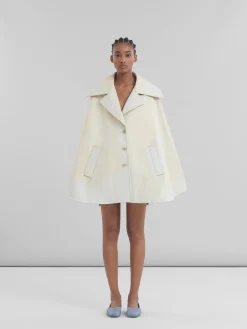 Coats & Jackets>Marni Light Yellow Leather Cape LIGHTTOPAZ