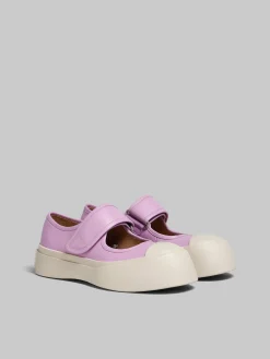 Sneakers | Pablo>Marni Lilac Nappa Leather Mary Jane Sneaker DAHLIA/PURPLE