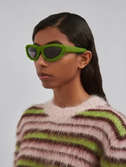 Sunglasses | Sunglasses>Marni Mavericks Furry Sunglasses GREEN