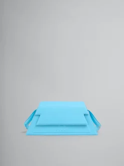 Shoulder Bags>Marni Medium Trunkoise Bag In Smooth Light Blue Leather TURQUOISE