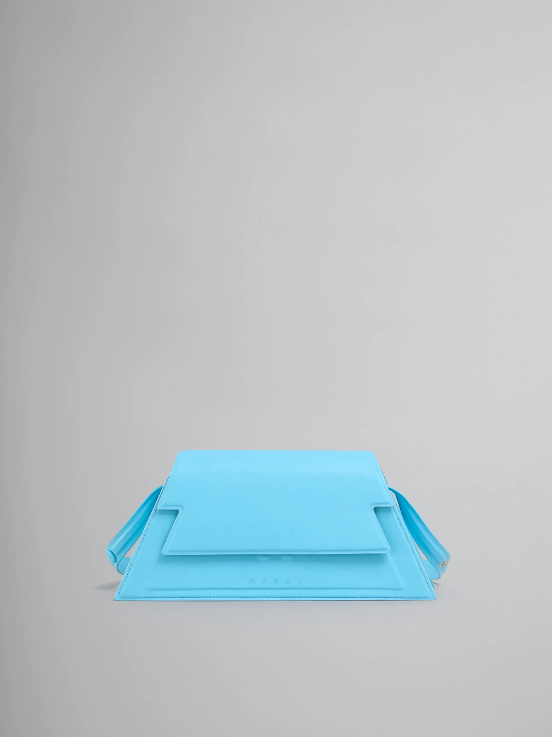 Shoulder Bags>Marni Medium Trunkoise Bag In Smooth Light Blue Leather TURQUOISE