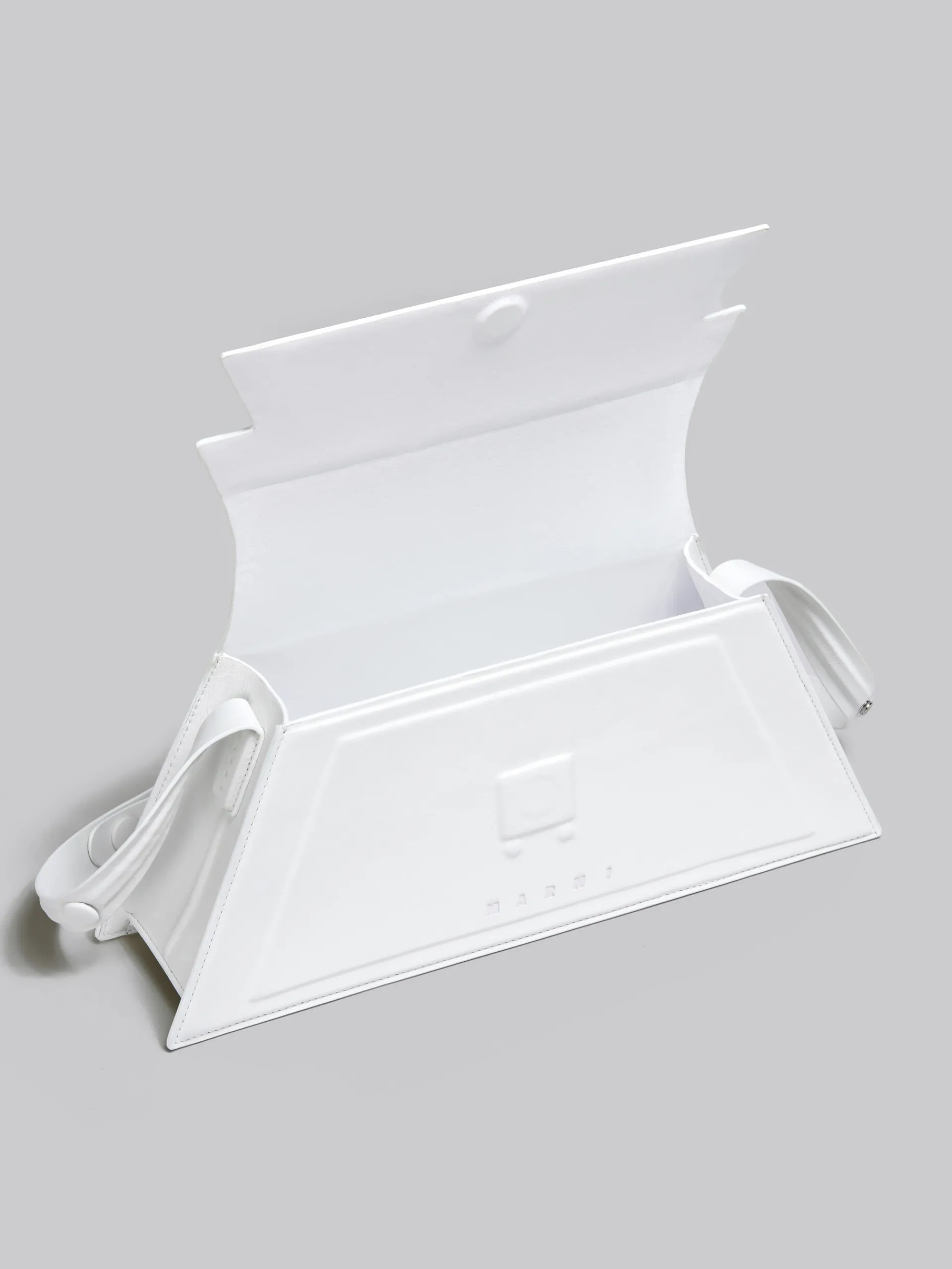Shoulder Bags>Marni Medium Trunkoise Bag In Smooth White Leather LILYWHITE