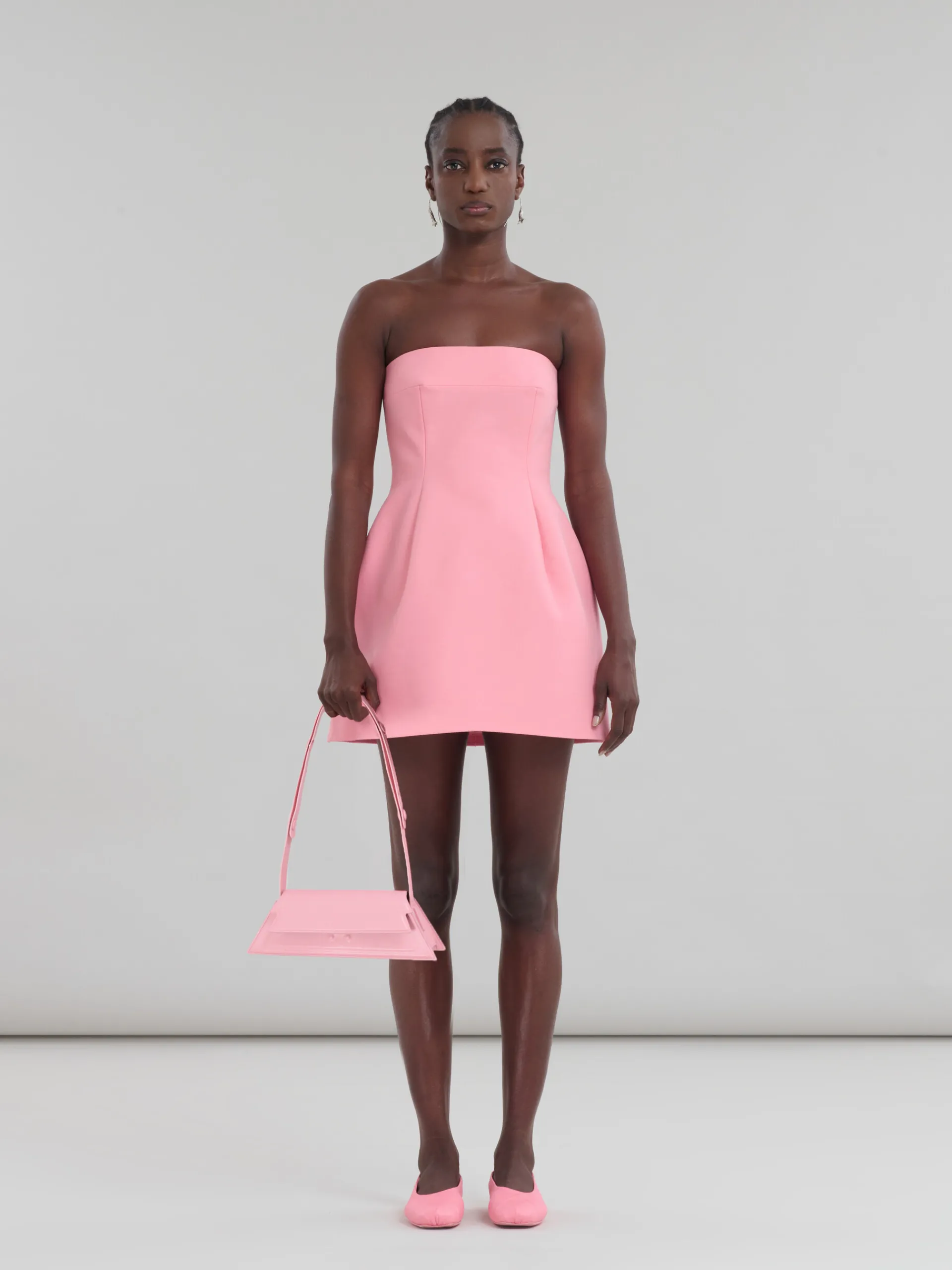 Shoulder Bags>Marni Mini Trunkoise Bag In Smooth Light Leather PINK