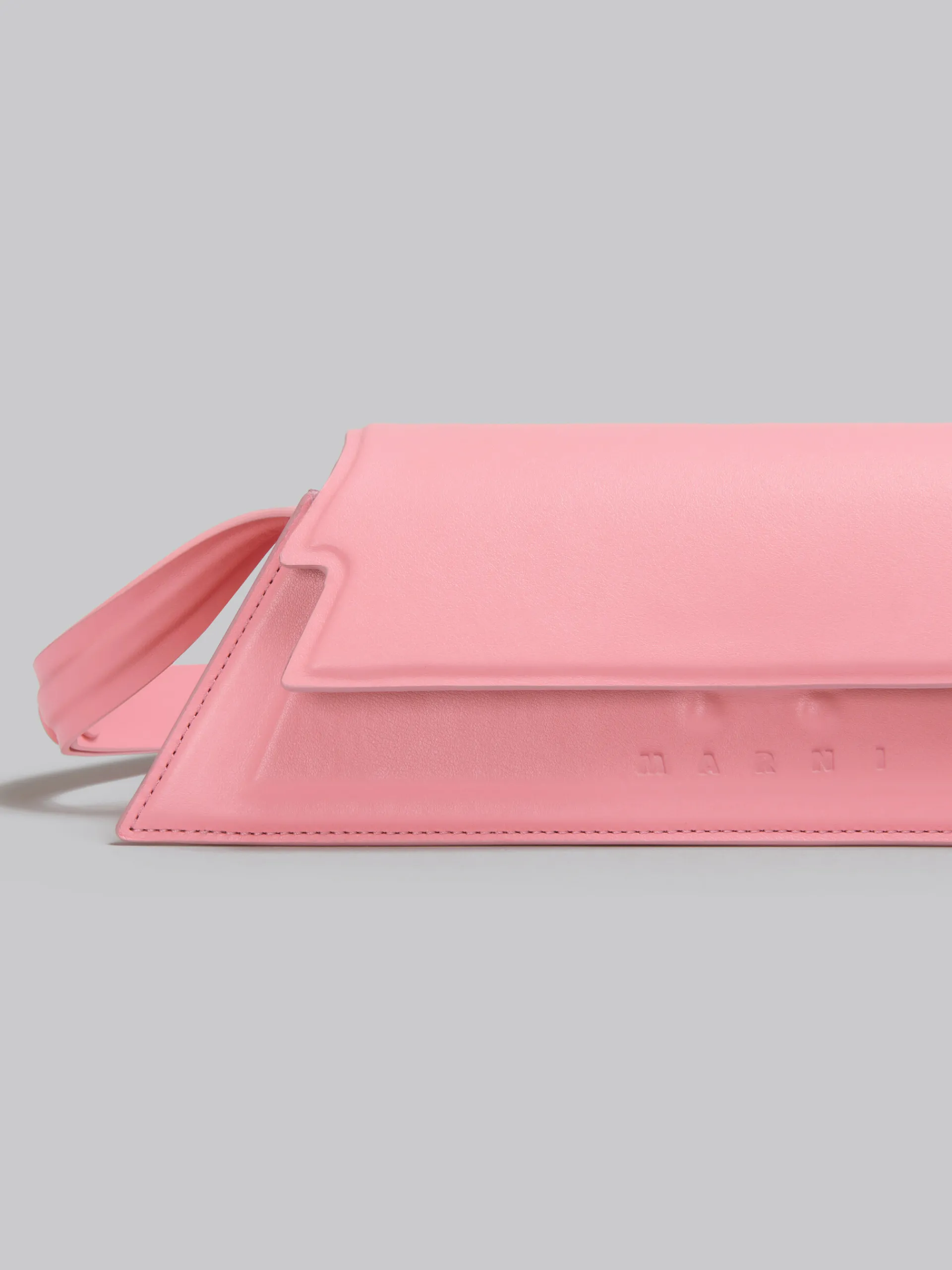 Shoulder Bags>Marni Mini Trunkoise Bag In Smooth Light Leather PINK