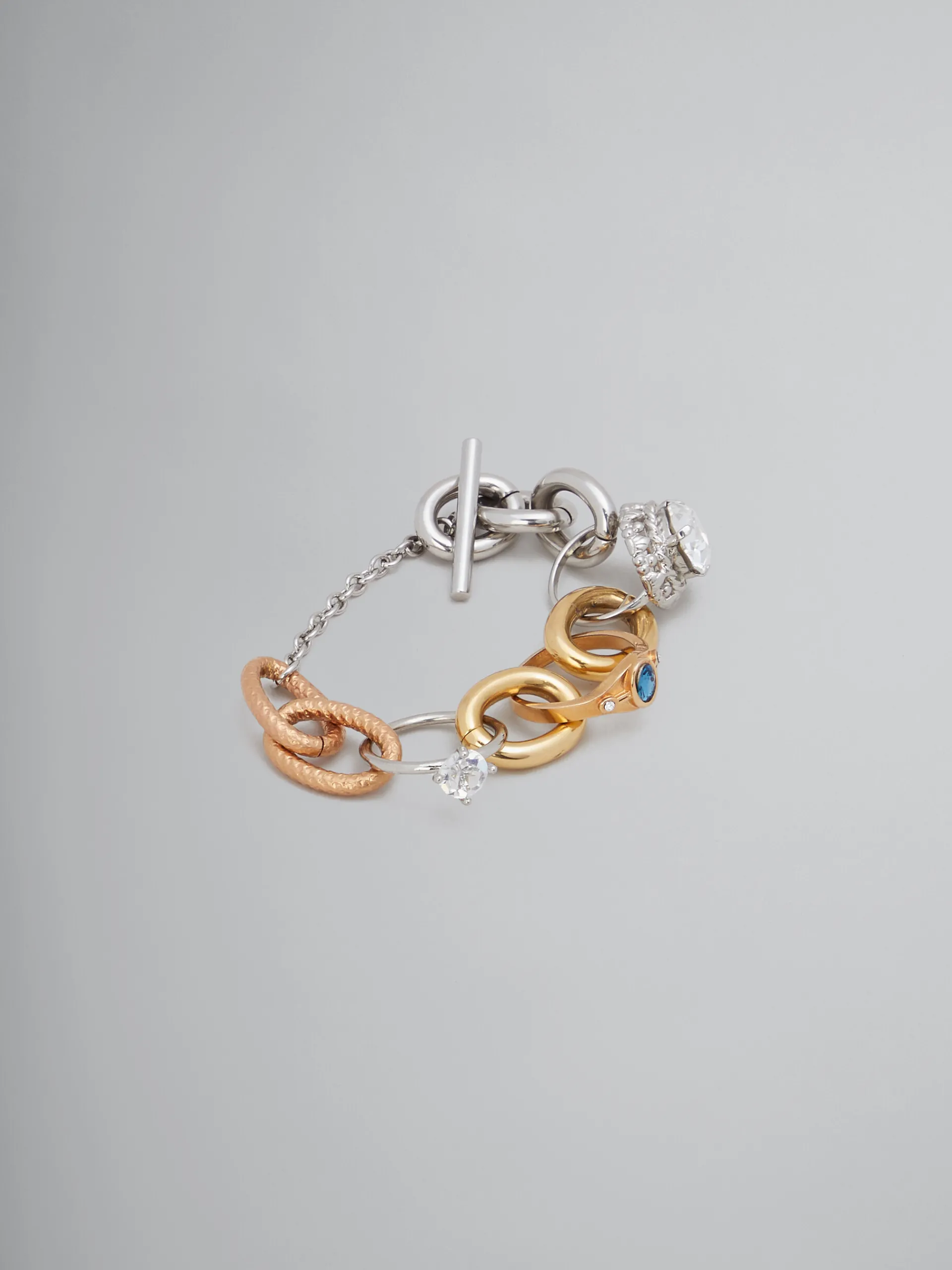 Bracelets>Marni Mixed Link Chain Bracelet With Jewelled Rings VINTAGE/DEEP GOLD