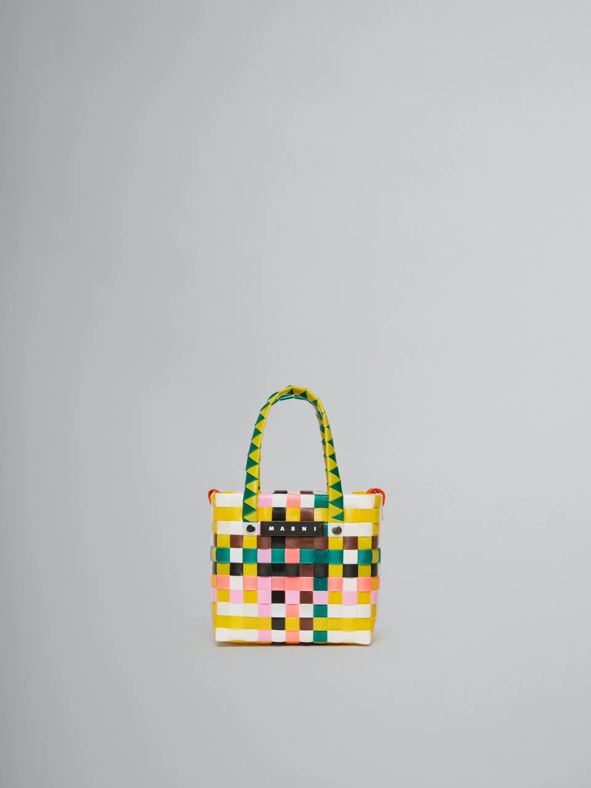 Kids>Marni Multicolor Woven Micro Basket Bag YELLOW/GREEN/PINK/WHITE
