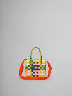 Kids>Marni Multicolor Woven Micro Basket Bag YELLOW/GREEN/PINK/WHITE