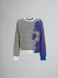 Knitwear>Marni Multicolour Striped Wool-mohair Two-in-one Jumper MULTICOLOR
