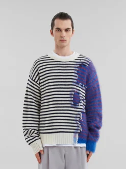 Knitwear>Marni Multicolour Striped Wool-mohair Two-in-one Jumper MULTICOLOR