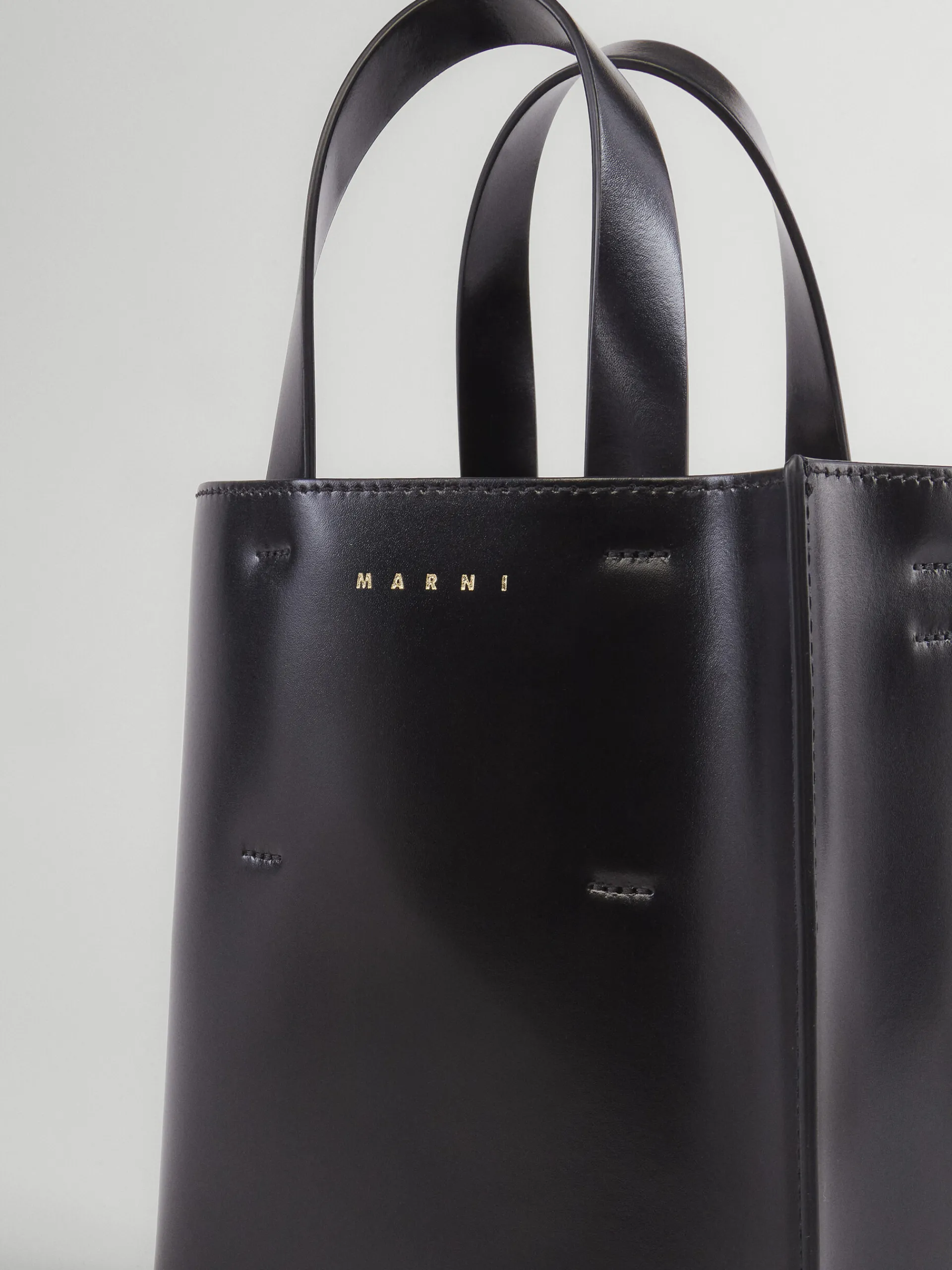 Tote Bags>Marni Museo Mini Bag In Leather BLACK