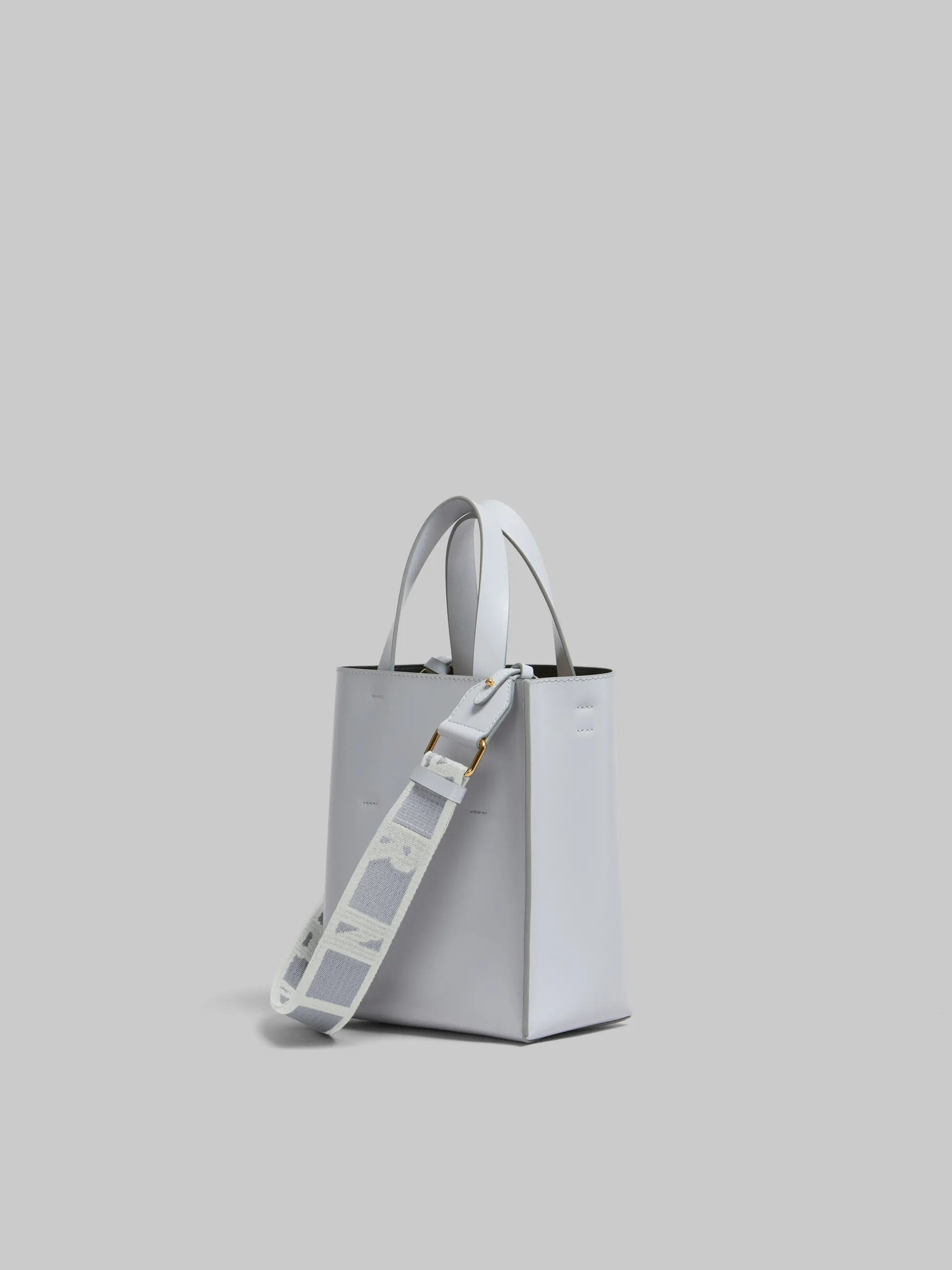 Tote Bags>Marni Museo Mini Bag In Grey Leather SODIUM