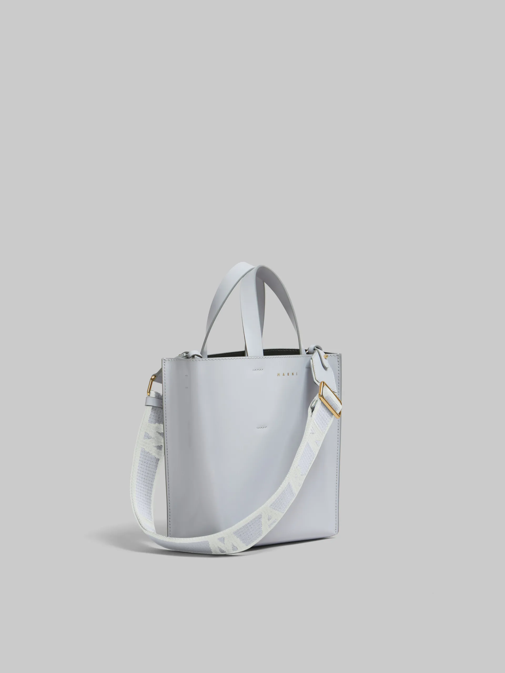 Tote Bags>Marni Museo Mini Bag In Grey Leather SODIUM