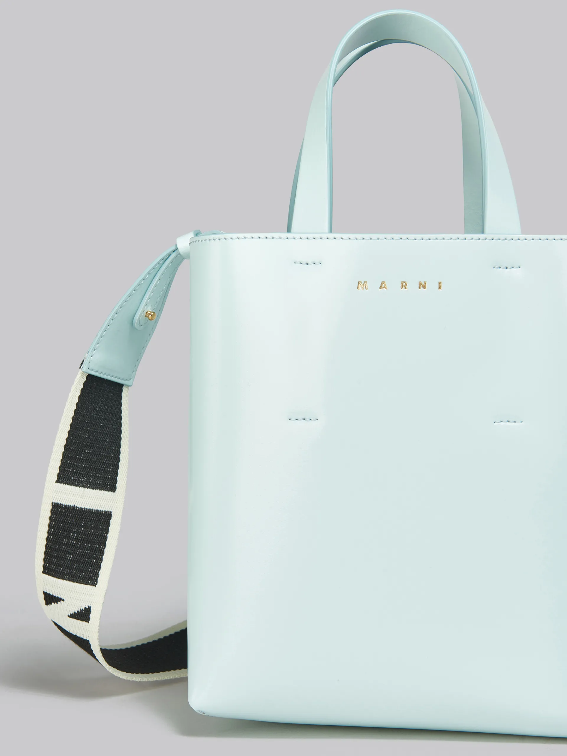 Crossbody Bags | Tote Bags>Marni Museo Mini Bag In Light Blue Leather MINERAL ICE