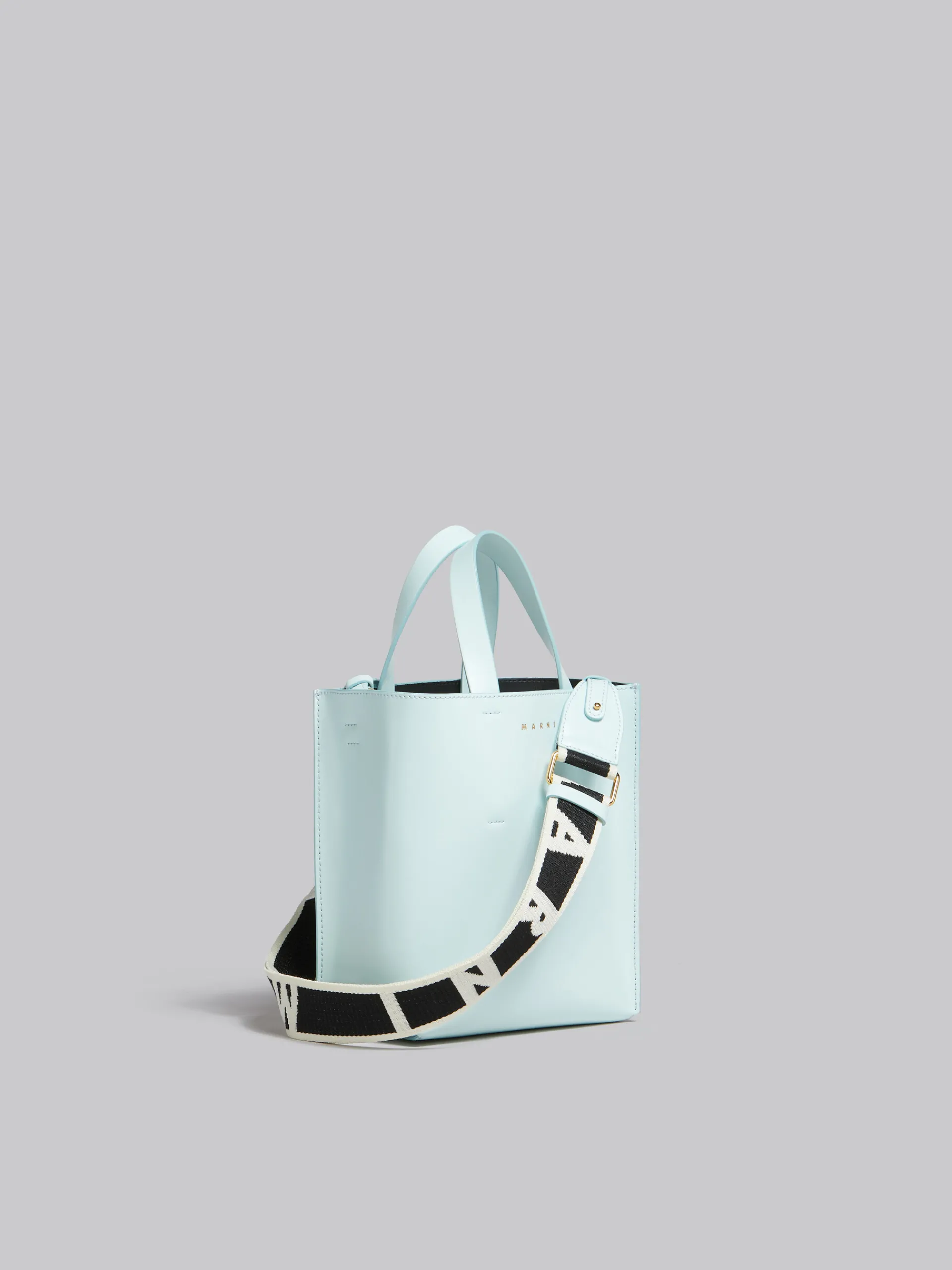 Crossbody Bags | Tote Bags>Marni Museo Mini Bag In Light Blue Leather MINERAL ICE