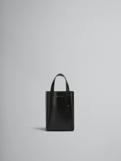 Tote Bags>Marni MUSEO Nano Bag In Leather BLACK