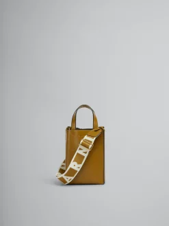 Tote Bags>Marni Museo Nano Bag In Brown Leather DIJON