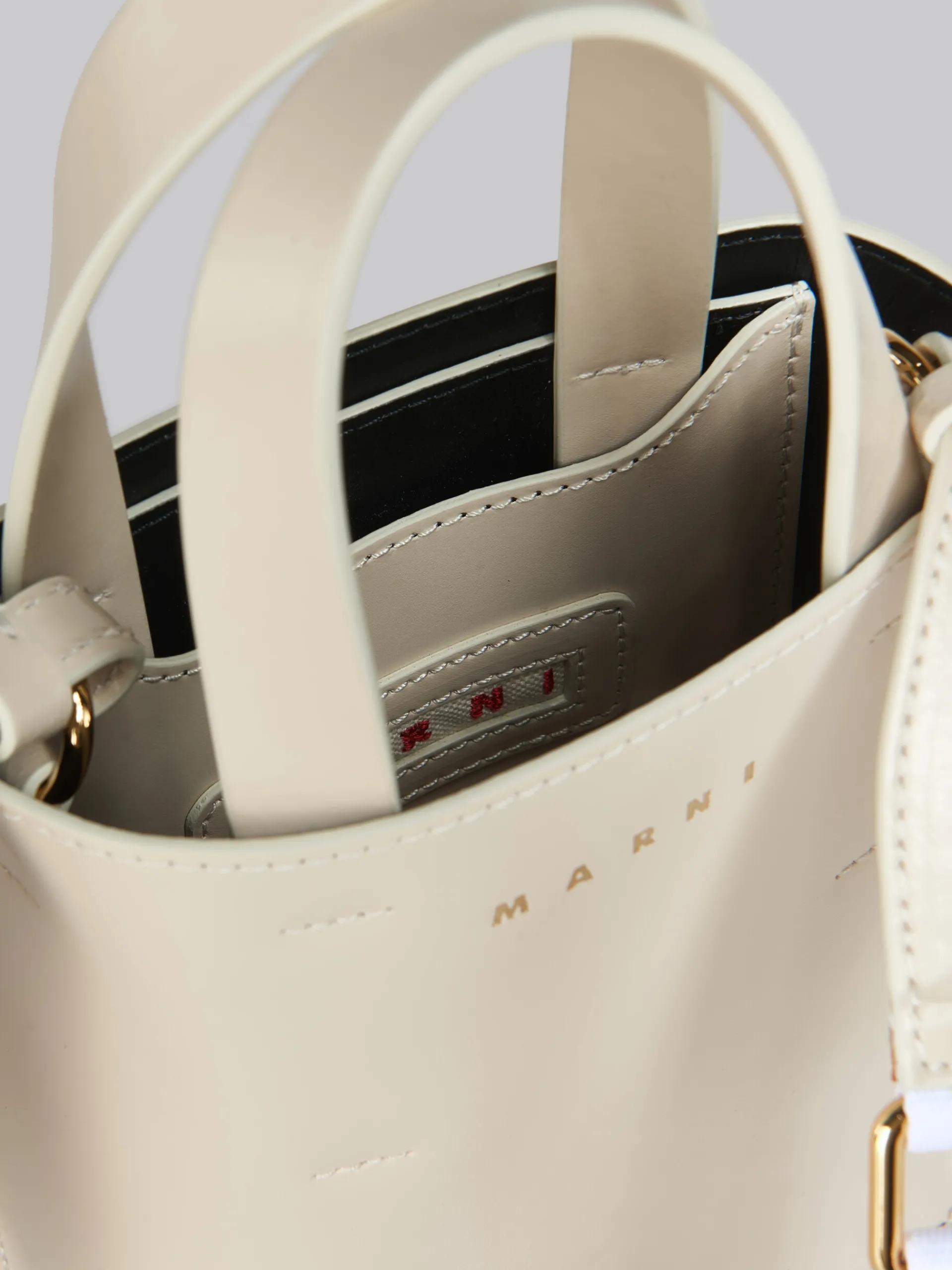 Crossbody Bags | Tote Bags>Marni MUSEO Nano Bag In Cream Leather SEASHELL