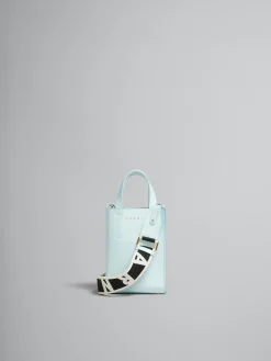 Crossbody Bags | Tote Bags>Marni MUSEO Nano Bag In Light Blue Leather MINERAL ICE