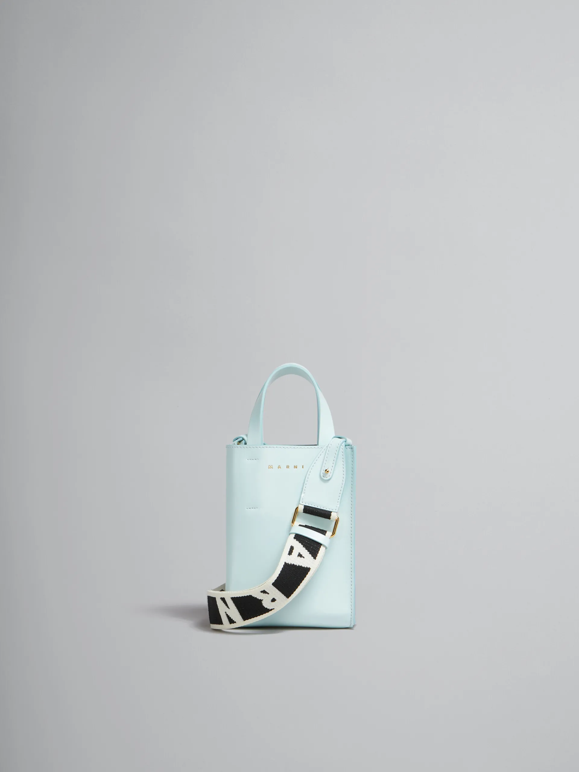 Crossbody Bags | Tote Bags>Marni MUSEO Nano Bag In Light Blue Leather MINERAL ICE