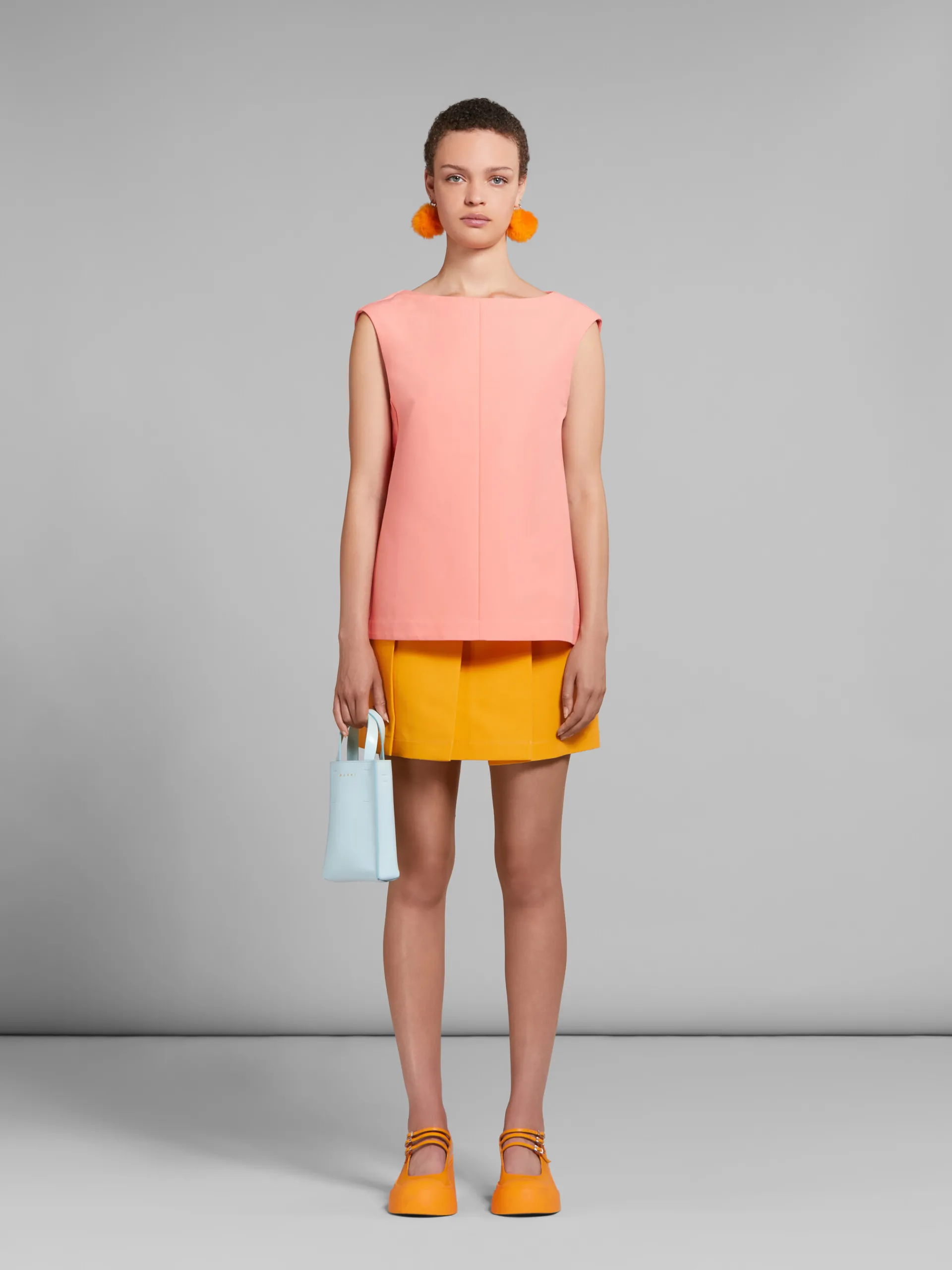 Crossbody Bags | Tote Bags>Marni MUSEO Nano Bag In Light Blue Leather MINERAL ICE