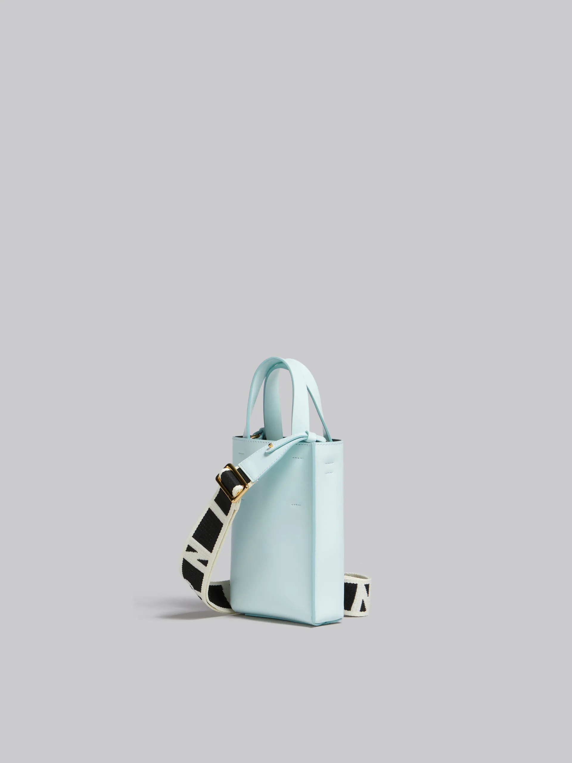 Crossbody Bags | Tote Bags>Marni MUSEO Nano Bag In Light Blue Leather MINERAL ICE
