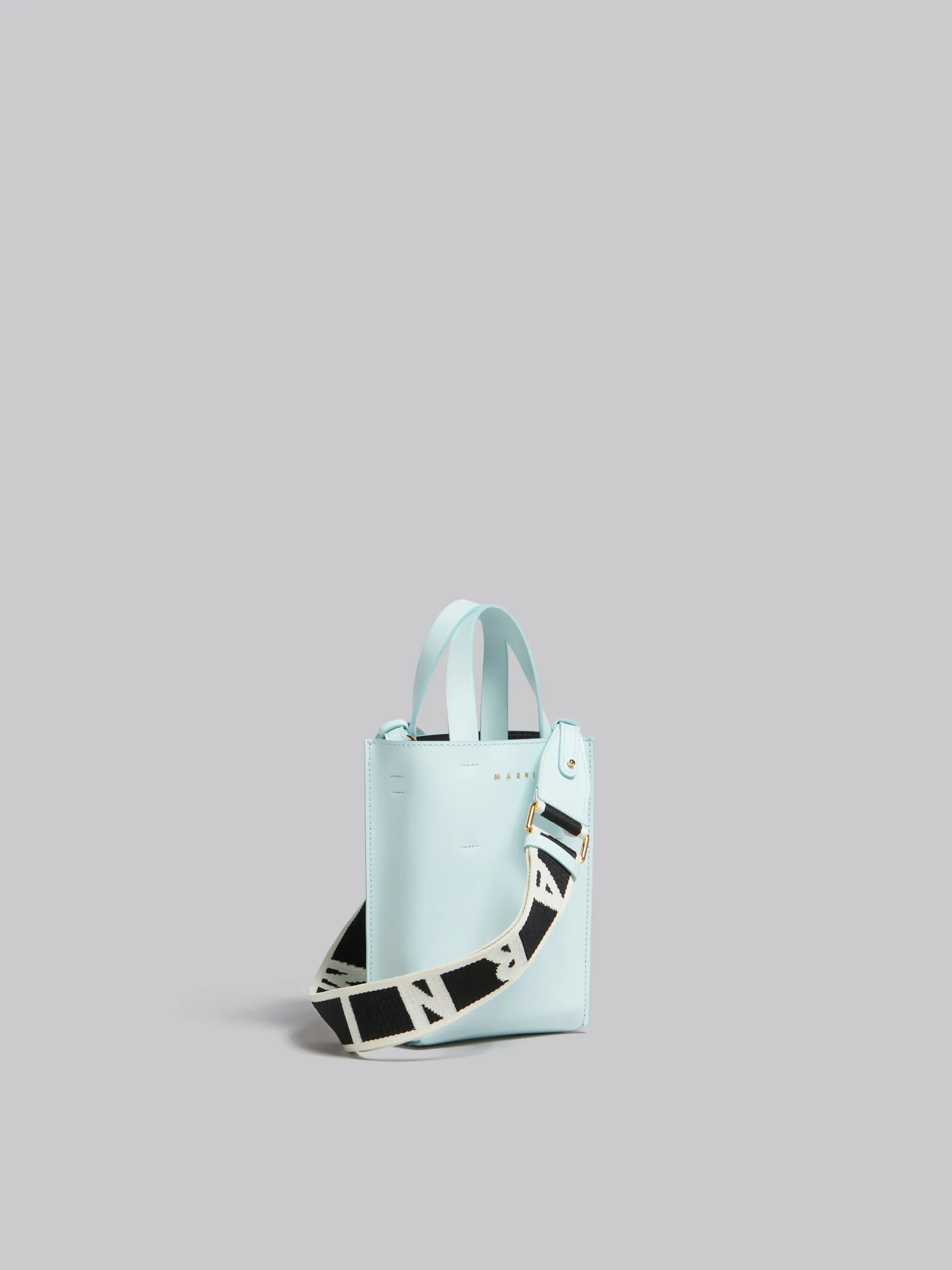 Crossbody Bags | Tote Bags>Marni MUSEO Nano Bag In Light Blue Leather MINERAL ICE