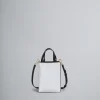 Crossbody Bags | Tote Bags>Marni MUSEO Nano Bag In White And Black Leather STONE/BLACK