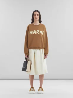 Tote Bags>Marni Museo Soft Mini Bag In Black Cream And Brown Leather With Mending BLACK/SHELL/AGATE GREY