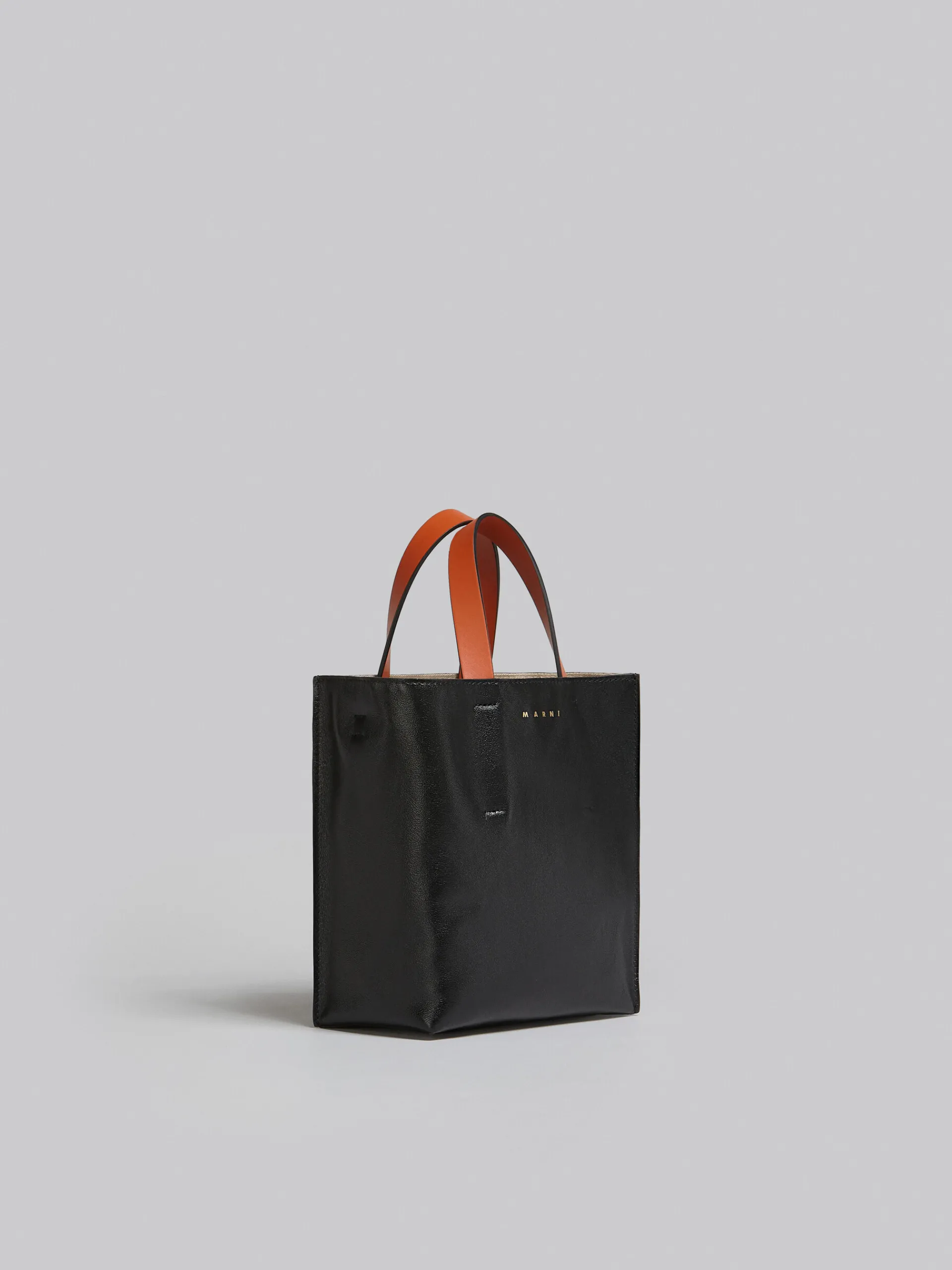 Tote Bags>Marni MUSEO SOFT Mini Bag In Black And Green Leather BLACK/MOSSTONE/TILE