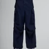 Pants>Marni Navy Organic Moleskin Cargo Pants LIGHTNAVY